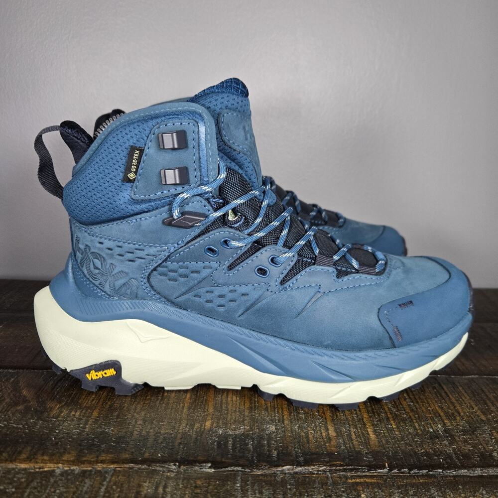 NEW Hoka One One Kaha 2 Mid GTX Womens Size 6.5 B Comfy Running Shoes Blue Coral